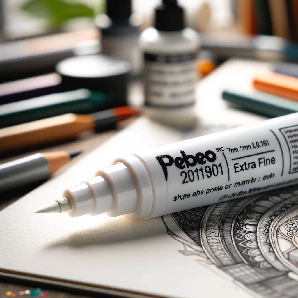 PEBEO INC 201301 PEBEO Marker 0.7MM White, Extra Fine Tip