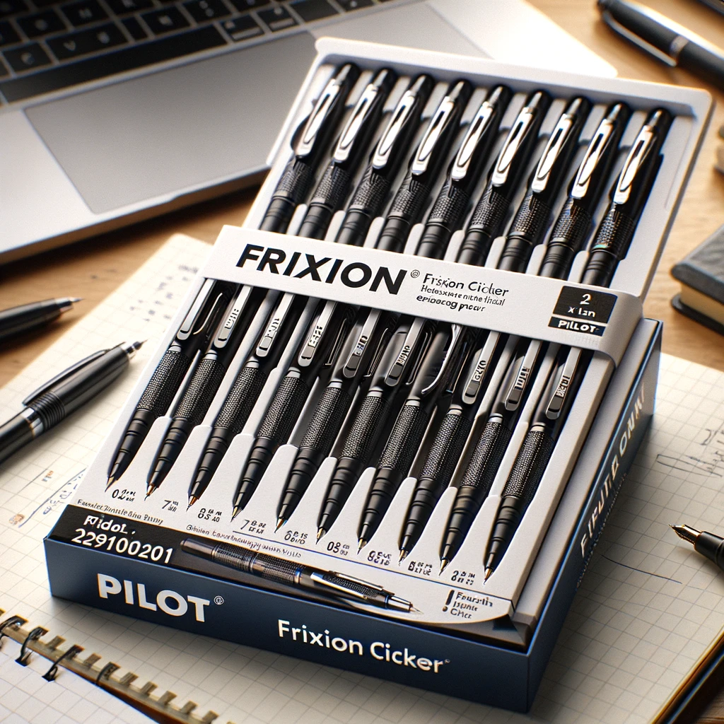 Pilot 229101201 Frixion Clicker Retractable Erasable Rollerball 0.7 mm Tip - Black, Box of 12