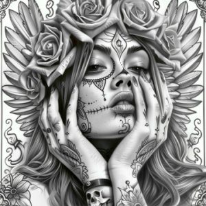 Chicano Art Drawing