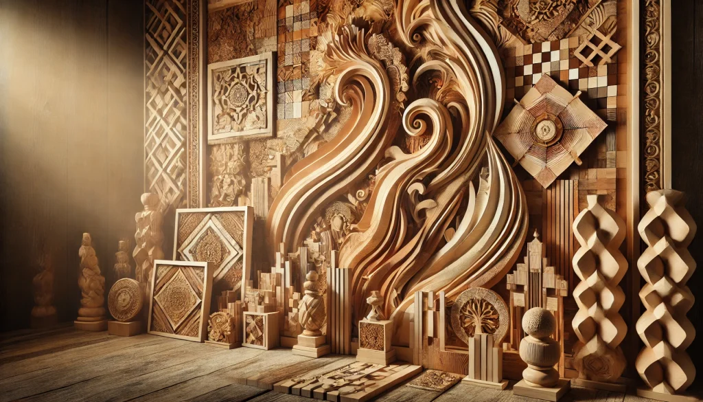 wooden art and craft