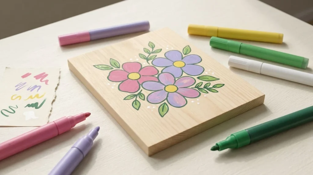 Acrylic Paint Pens on Wood