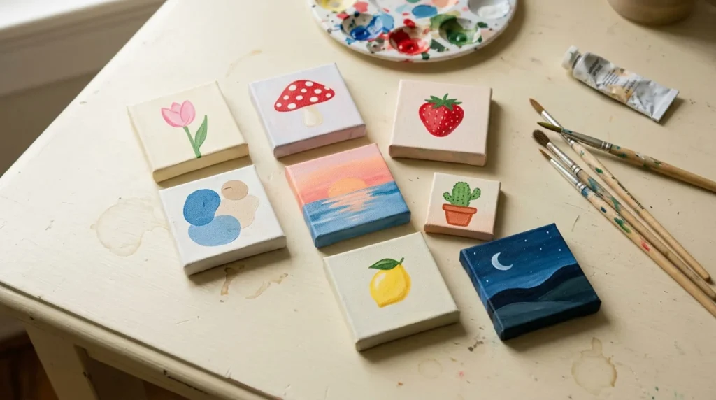 acrylic painting ideas for small canvas
